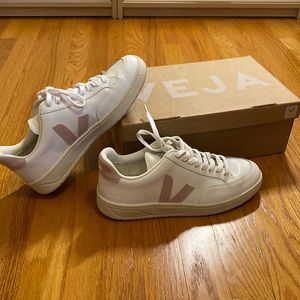 Veja V10 Suede and Leather Sneakers